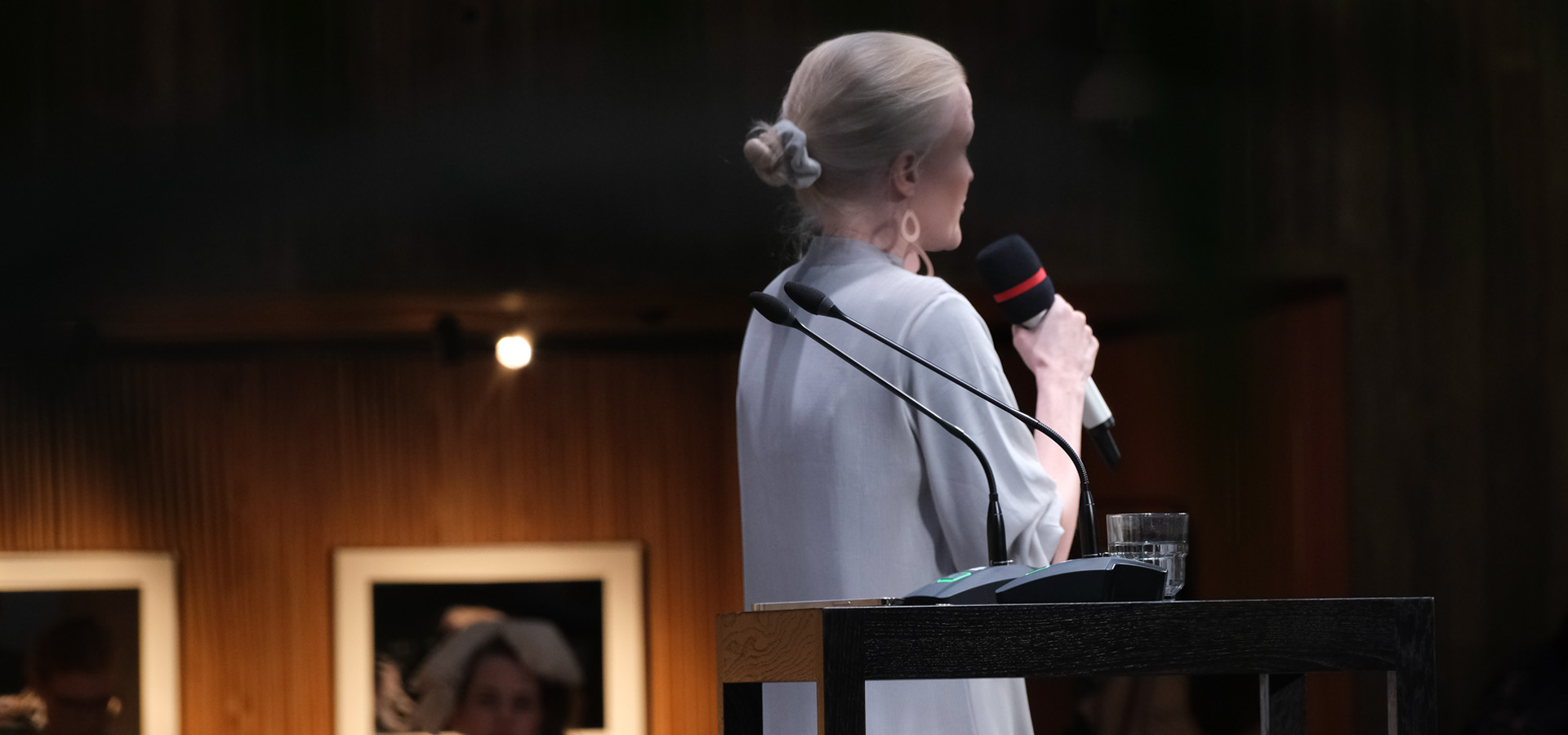 Speakers and audience moments at the Miten Maailmaa Muutetaan 2023 event, photographed by Cansu Pylkkänen.